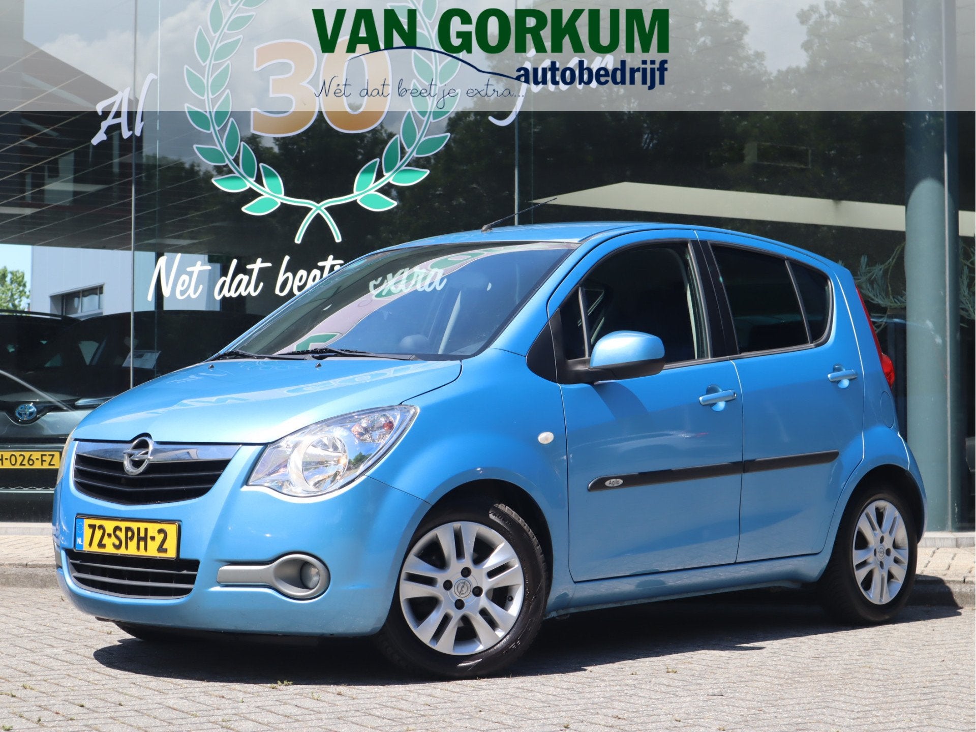 Opel Agila 1.0 Edition Airco / Elekramen / Lm velgen /Toeren, Euro 5, Stof, Gebruikt, Blauw