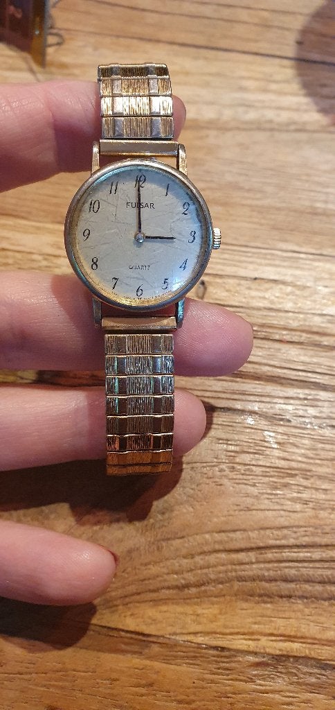 Vintage Pulsar Quartz Dameshorloge Goudkleurig, Overige merken, Staal, Gebruikt, Polshorloge