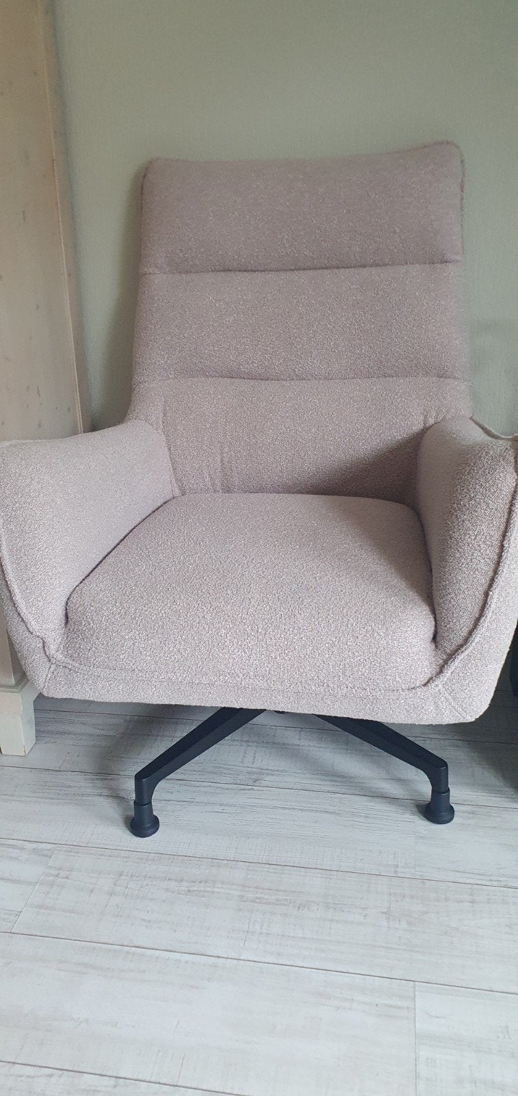 Pronto Wonen Rodia Fauteuil - Natuurlijk Bouclé - Z.G.A.N., Ophalen of Verzenden, Zo goed als nieuw, Stof