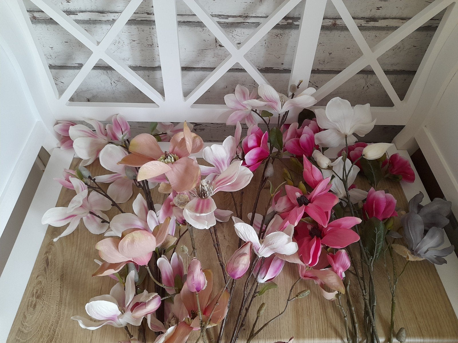 Boeket magnolia kunstbloemen, Huis en Inrichting, Woonaccessoires | Kunstplanten en Kunstbloemen, Verzenden, Binnen