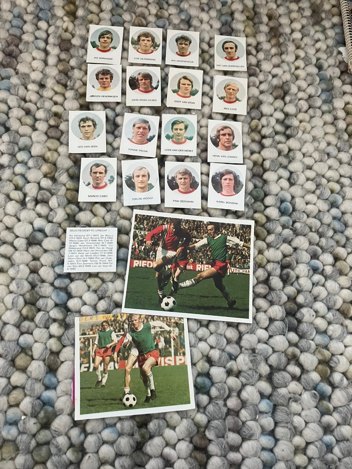 Fc utrecht 1-0 panini 1971-1972, Ophalen of Verzenden, Gebruikt, F.C. Utrecht, Poster, Plaatje of Sticker