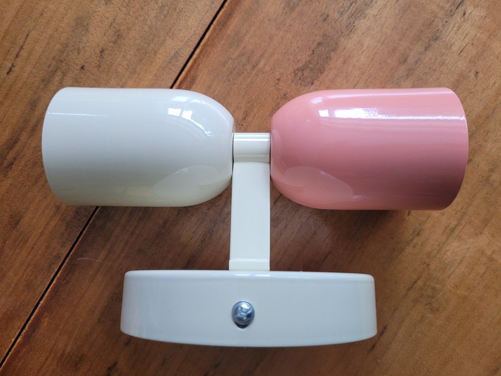 Wandlamp | rose/creme | nieuwstaat | 20cm, Nieuw, Metaal, Wandlamp, E27 (groot)