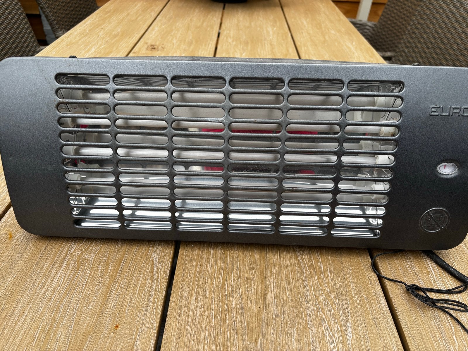 2x Terrasverwarmer Elektrisch, Gebruikt, Parasol, Waterbestendig, Ophalen