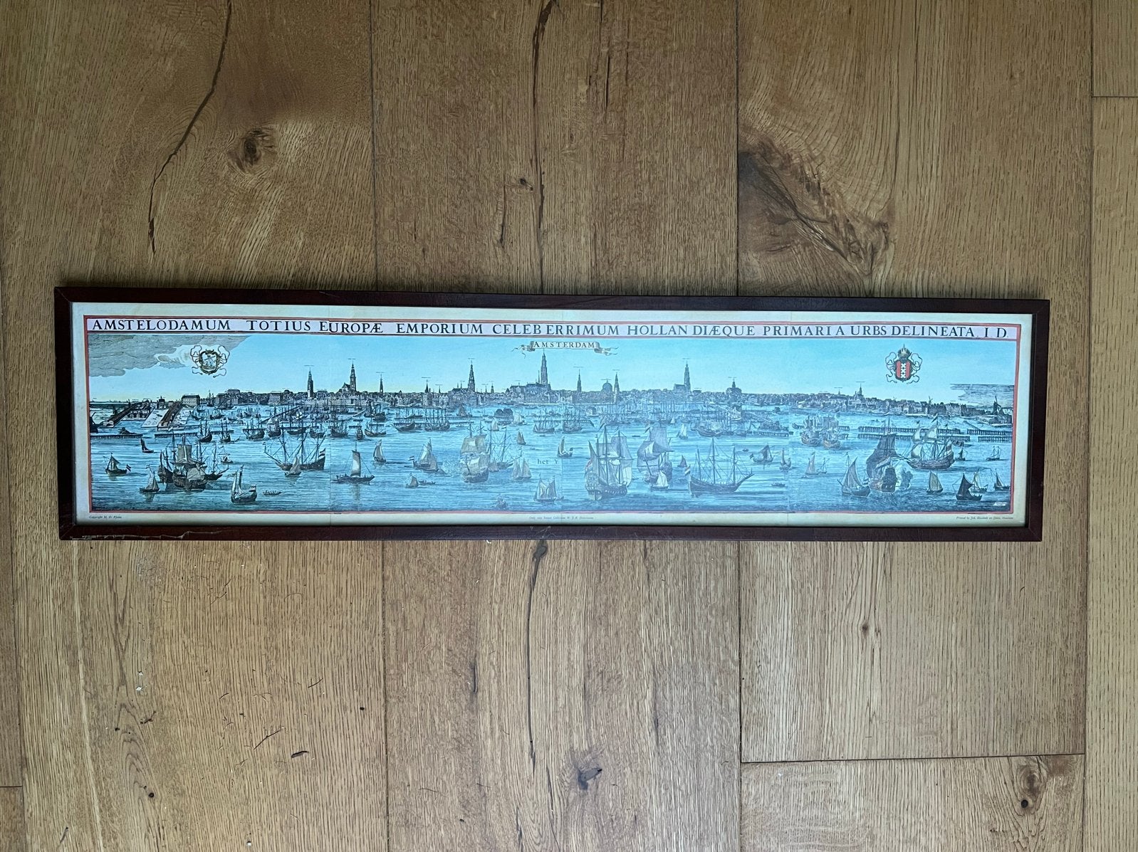 Historische kaart Amsterdam - Amstelodamum, Ophalen, Kaart, Prent, Ingelijst