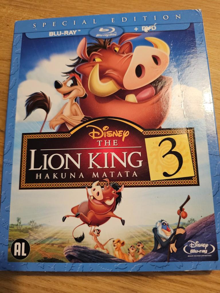 Disney The Lion King 3: Hakuna Matata Blu-ray + DVD, Alle leeftijden, Ophalen of Verzenden, Zo goed als nieuw, Komedie