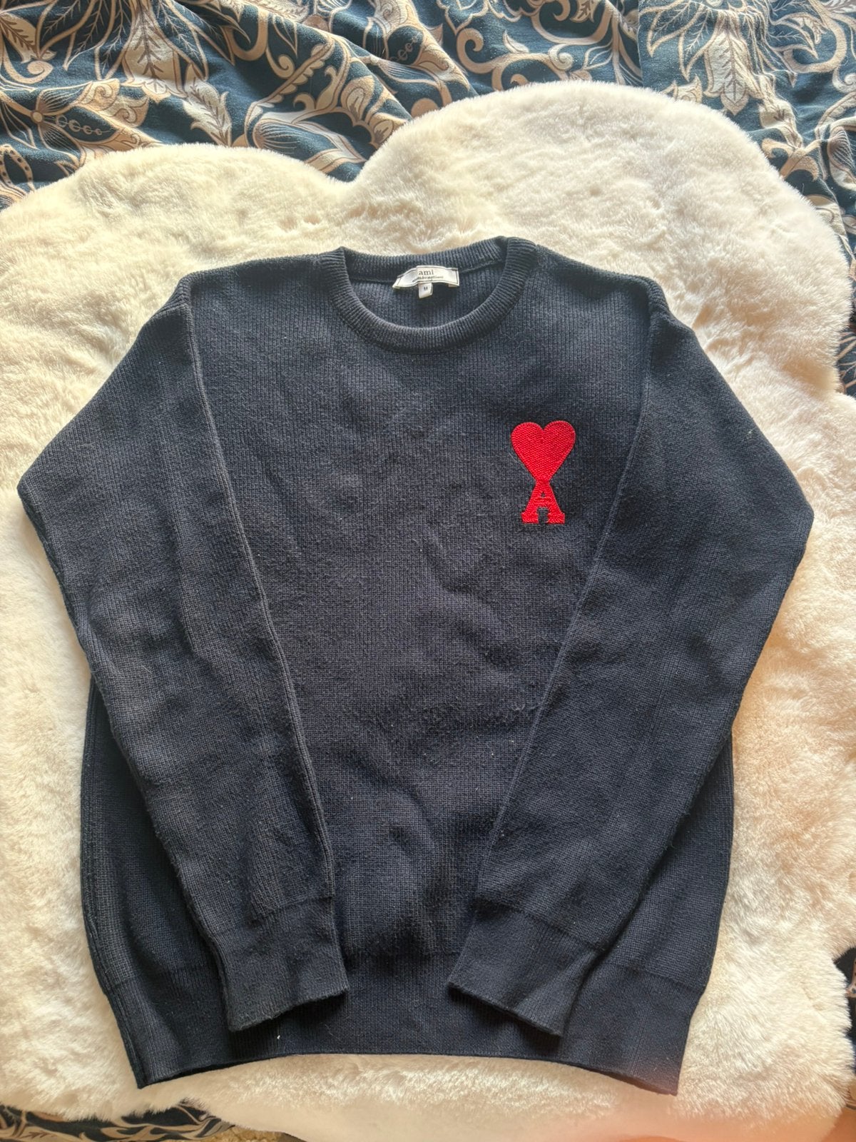 Ami paris trui, Ophalen of Verzenden, Gedragen, Maat 38/40 (M), Blauw
