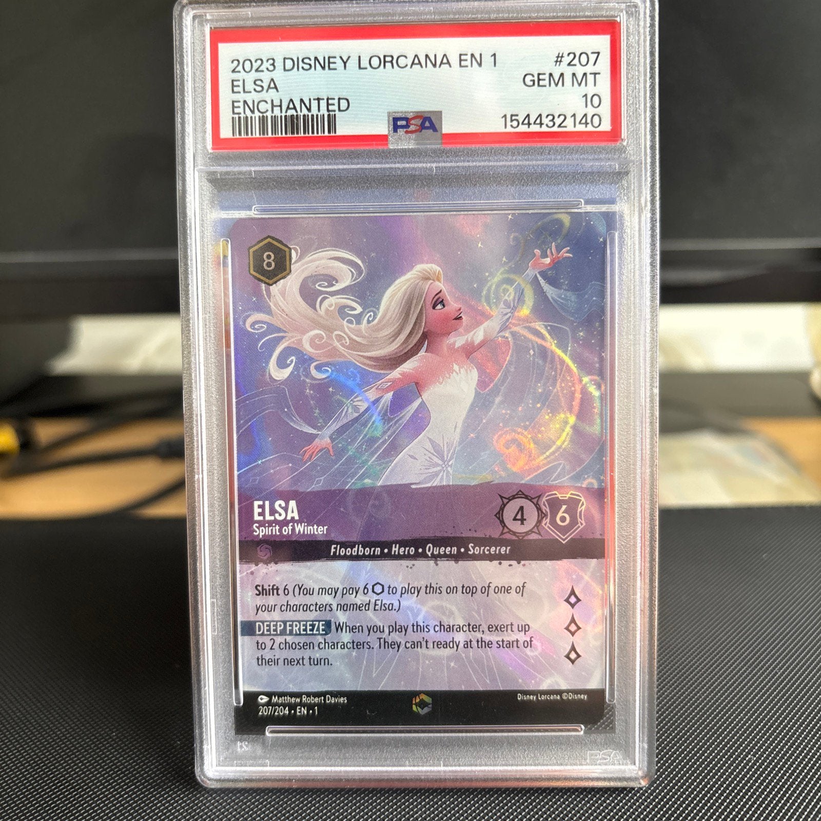 Lorcana Elsa Enchanted spirit of winter 207/204 PSA 10, Ophalen, Nieuw