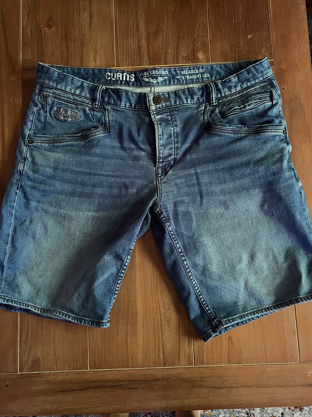 PME Legend korte spijker broek, Kleding | Heren, Spijkerbroeken en Jeans, Ophalen, Zo goed als nieuw, Blauw, W40 - W42 (confectie 56/58)