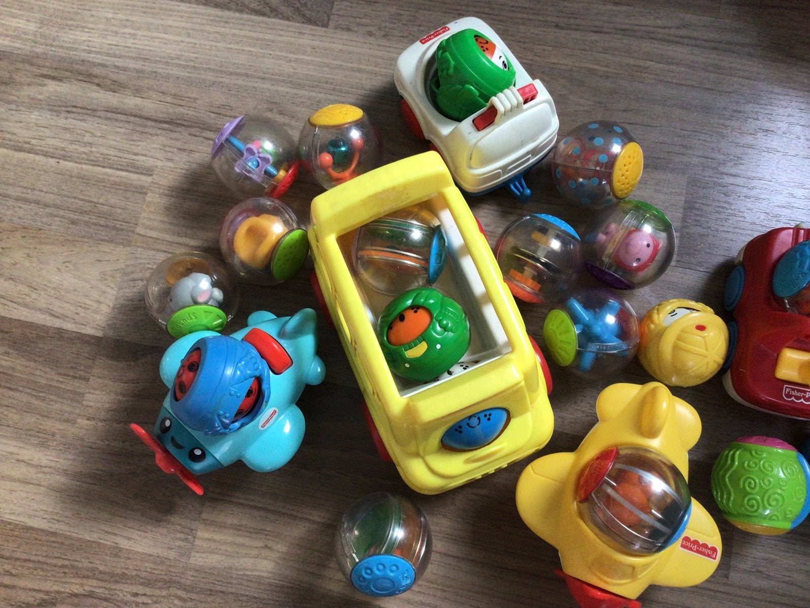 24 delig roll a boll set van fisher price vintage, Ophalen, Gebruikt, Speelset