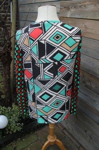 Tuniek groen/ rood/ zwart Maliparmi mt 44 Vaste prijs, Kleding | Dames, Ophalen of Verzenden, Zo goed als nieuw, Rood, Maat 42/44 (L)