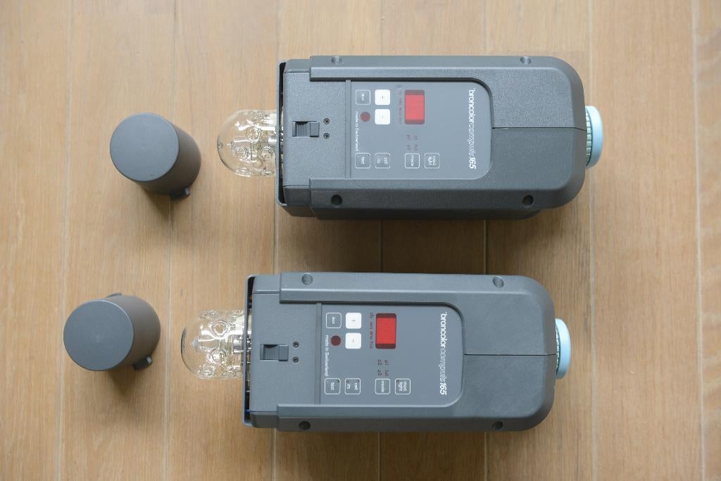 Broncolor Compuls 165 flitslampen in koffer, Ophalen, Gebruikt, Overige merken