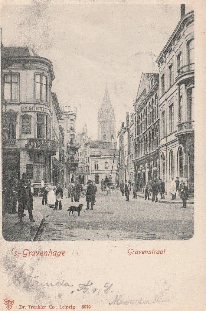 Den Haag    Gravenstraat, Verzamelen, Ansichtkaarten | Nederland, Ophalen of Verzenden, Voor 1920, Gelopen, Zuid-Holland