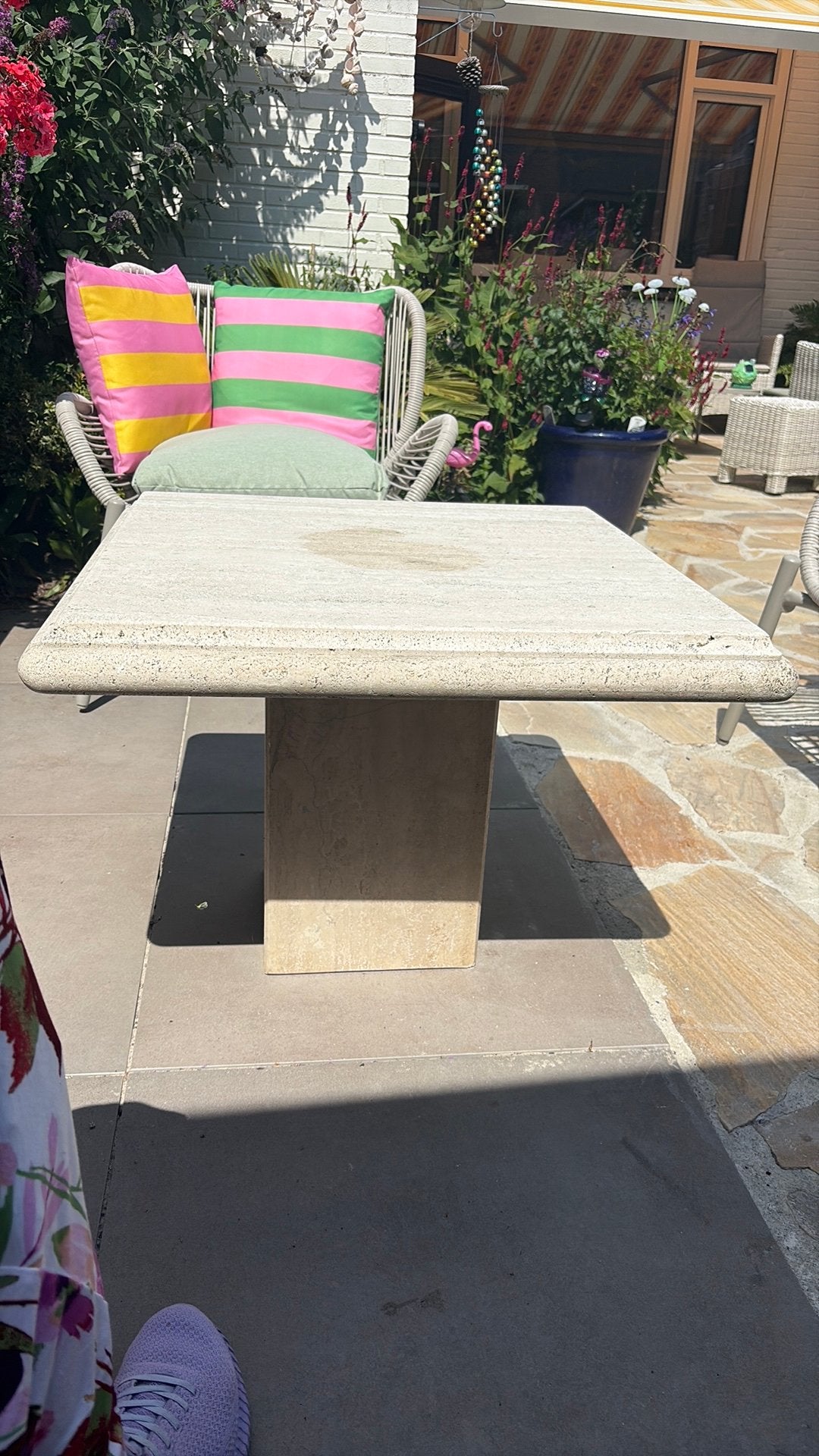 Travertin tafels, Ophalen, Gebruikt, Vierkant, Overige materialen