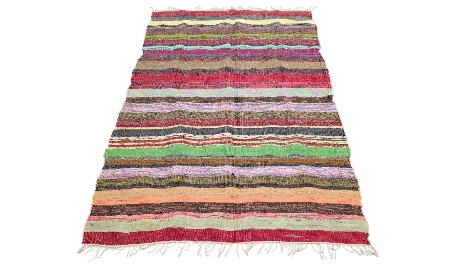 Handgemaakt modern oosters Boho Beach tapijt India 115x170cm, Huis en Inrichting, Stoffering | Tapijten en Kleden, Zo goed als nieuw