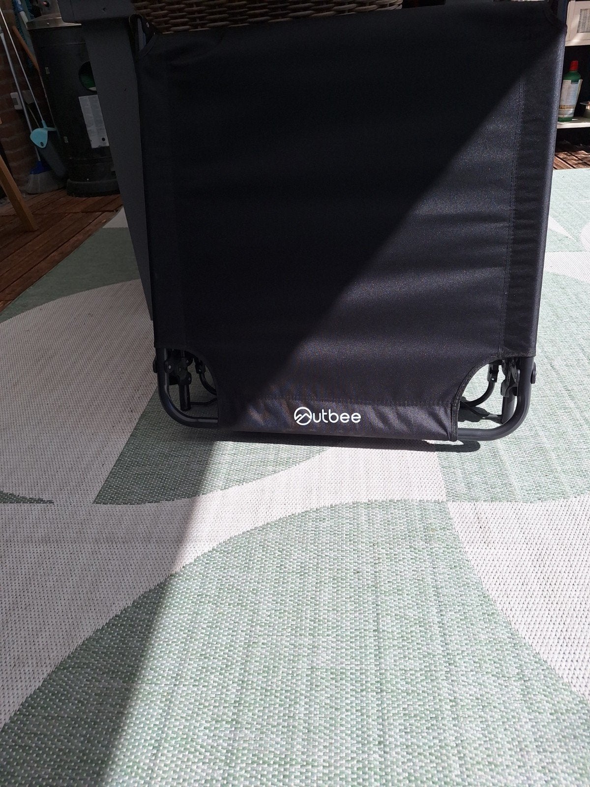 Outbee Inklapbaar Zonnebedje 199x55x30 Verstelbaar, Tuin en Terras, Ophalen of Verzenden, Gebruikt, Overige materialen, Inklapbaar