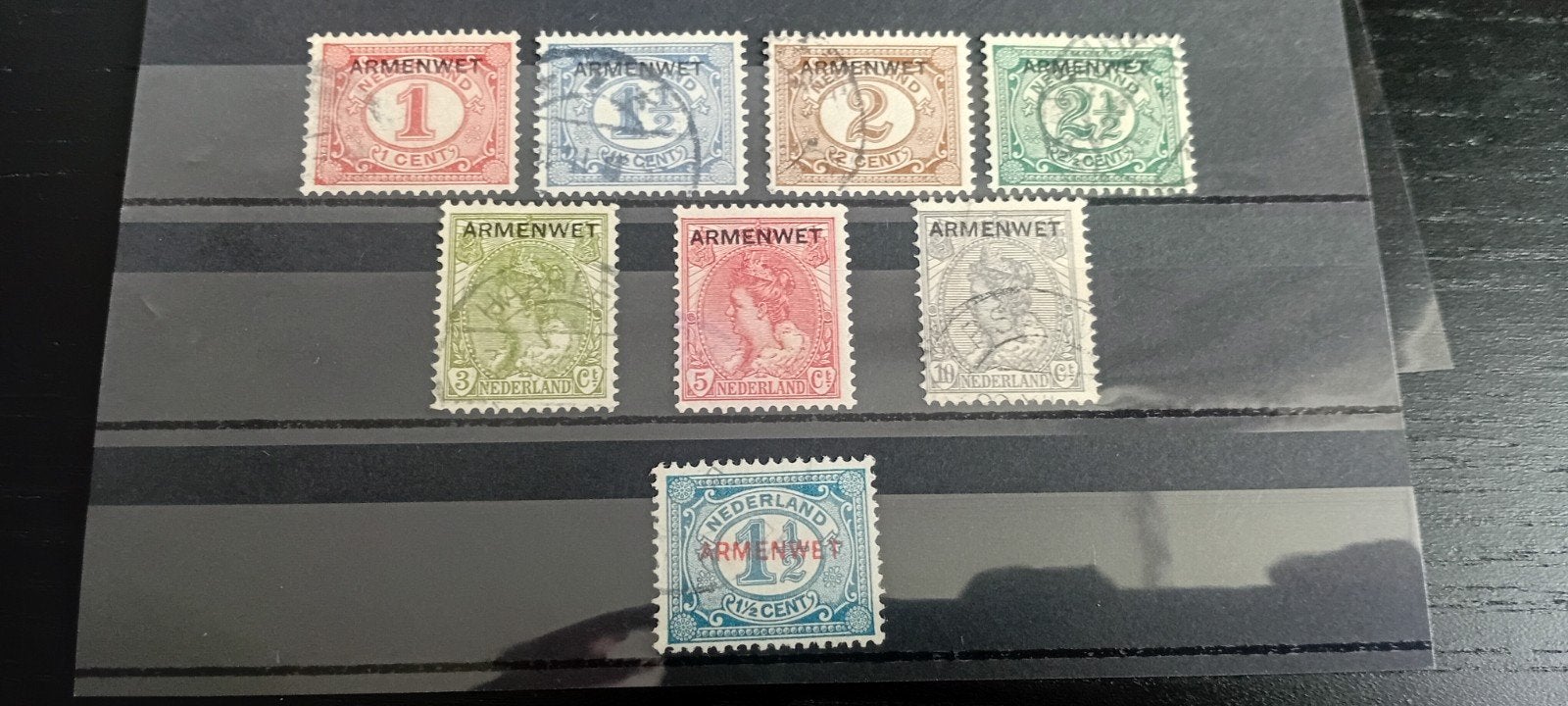 NVPH  D1/D8 Armenwet zegels, gestempeld, Postzegels en Munten, Verzenden, T/m 1940, Gestempeld