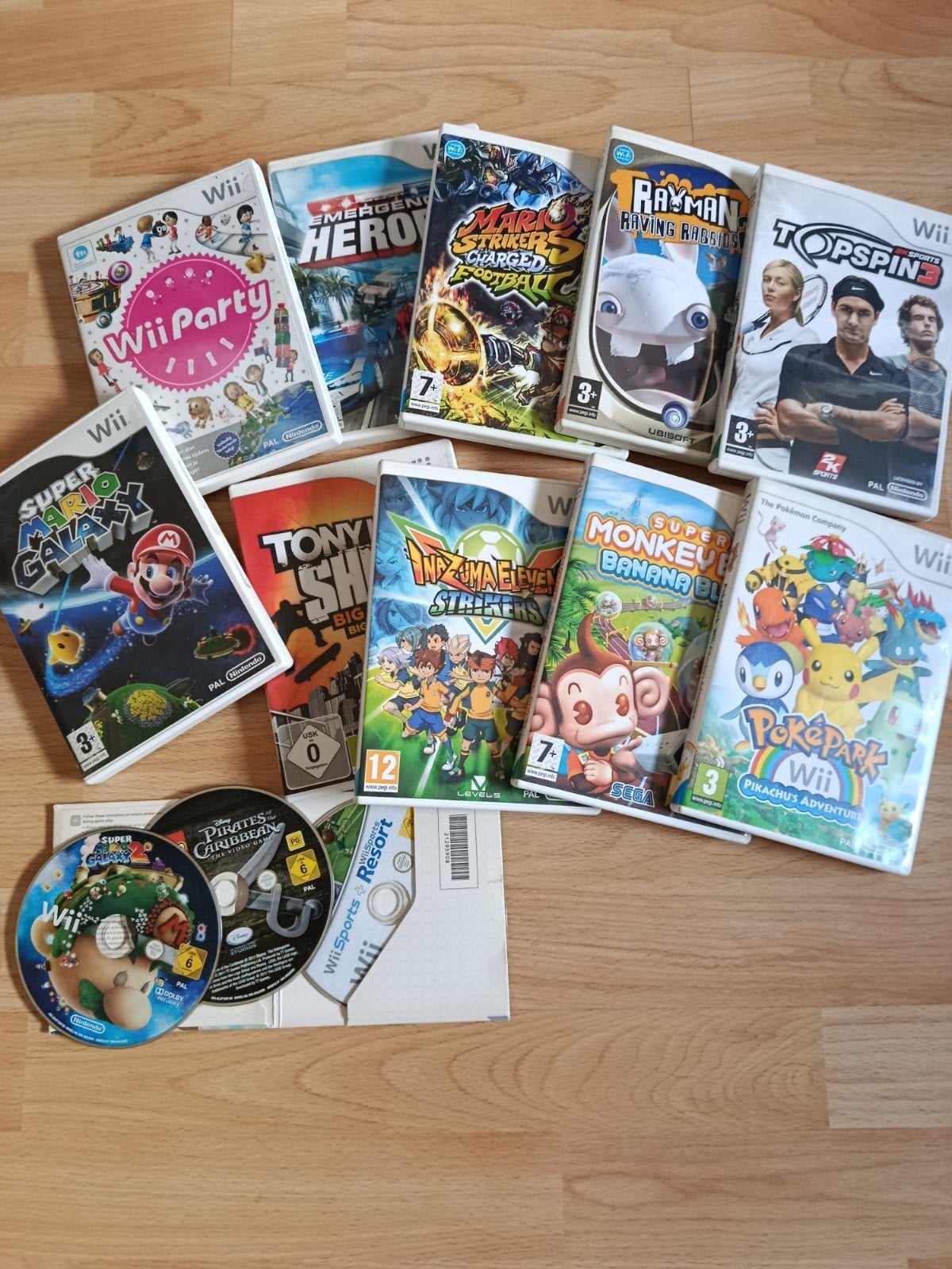 Nintendo Wii Spellen Bundel - Mario, Rayman, etc, Spelcomputers en Games, Ophalen, Gebruikt, Overige genres, Eén computer