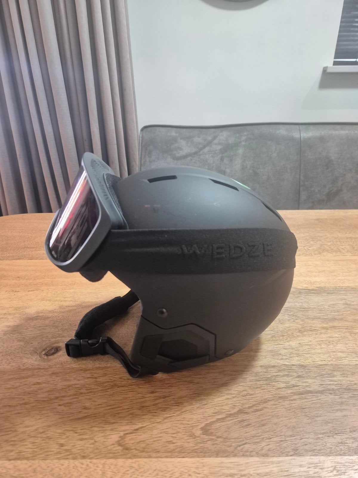 Kinder skihelm Wedze XS 48-52 met skibril, Ophalen of Verzenden