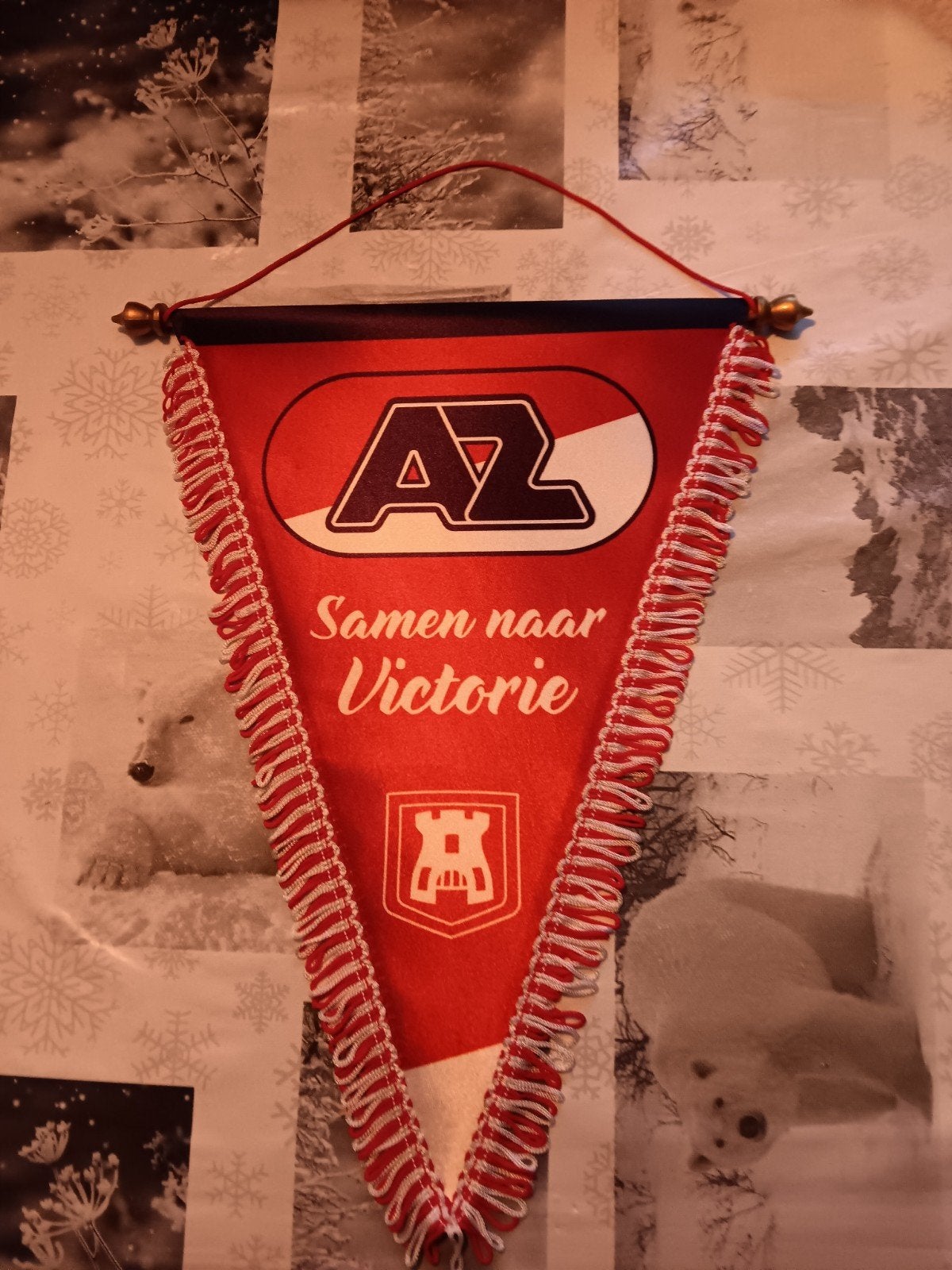 AZ Alkmaar Wimpel - Samen naar Victorie, Ophalen of Verzenden, Zo goed als nieuw