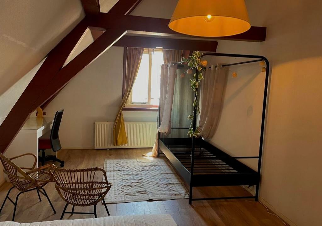 Hemelbed VT wonen, Ophalen, 90 cm, Eenpersoons, Zwart