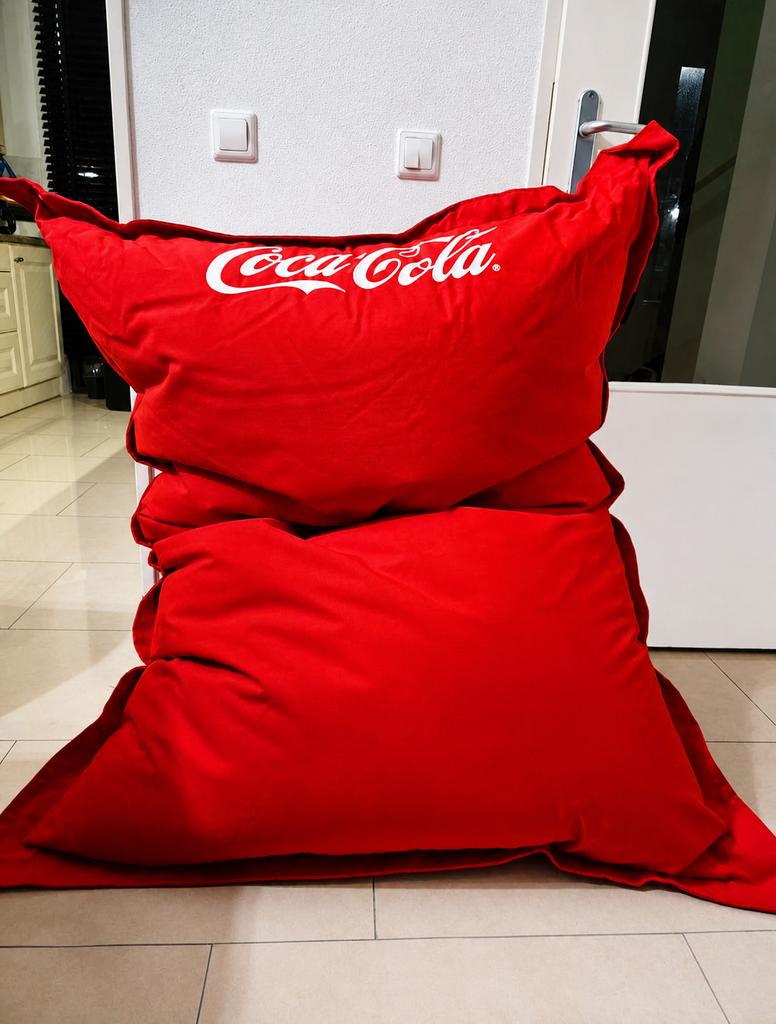 Grote Coca-Cola Zitzak - Perfect voor de Coca-Cola liefhebbe, Ophalen of Verzenden, Zo goed als nieuw, Rood, Zitzak
