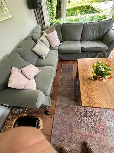 meubels IKEA Ektorp bank & stoel, Ophalen, Gebruikt, Minder dan 75 cm, Stof