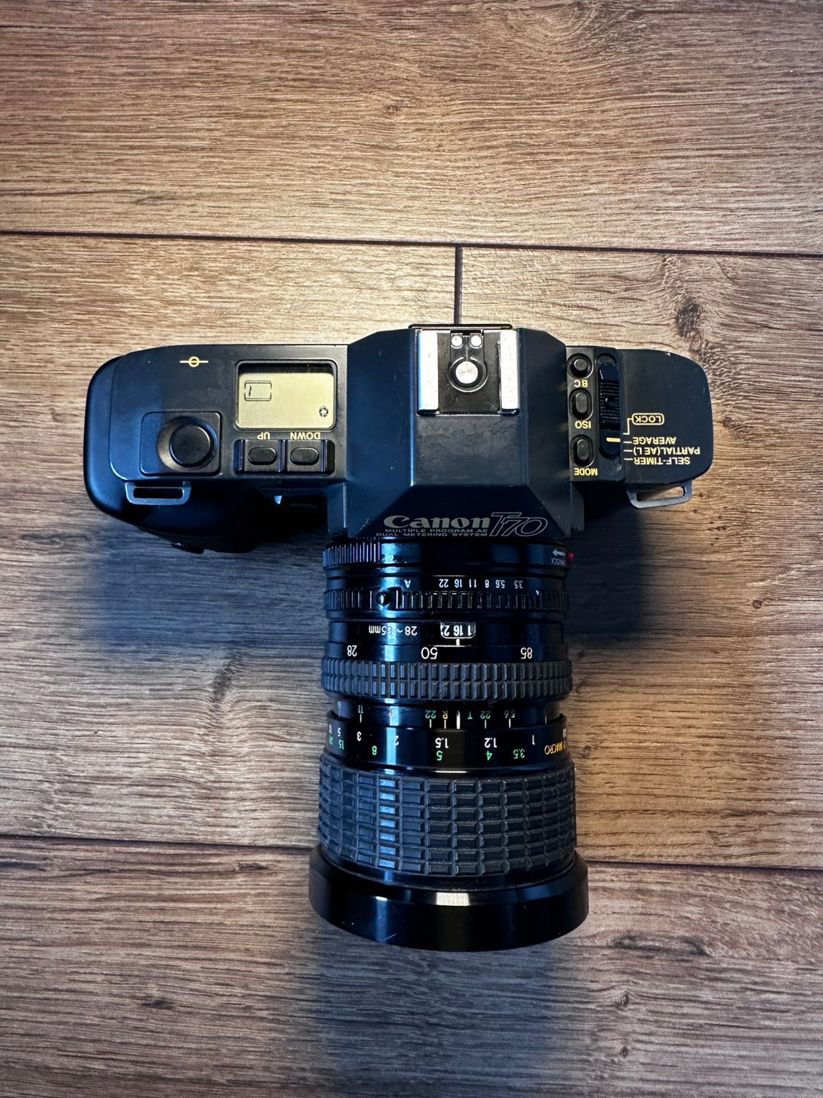 Canon T70 aneloge camera + sigma 28-85 mm lens., Audio, Tv en Foto, Ophalen of Verzenden, Zo goed als nieuw, Spiegelreflex, Canon