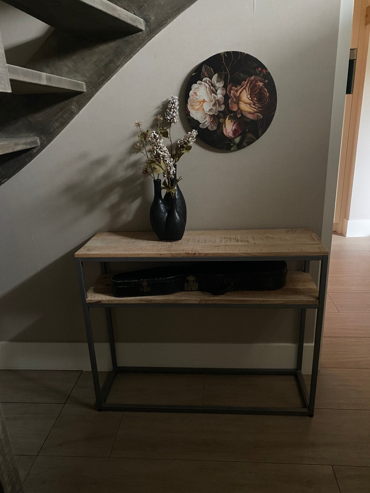 Sidetable stoer en sober!, Ophalen, 100 tot 150 cm, Zo goed als nieuw, 25 tot 50 cm