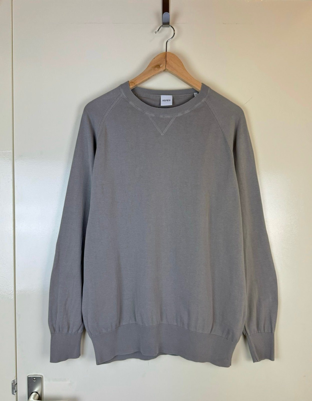 ASPESI Cotton Sweatshirt Trui Vest Pull Long Sleeve it52 XL, Kleding | Heren, Ophalen of Verzenden, Zo goed als nieuw, Maat 52/54 (L)