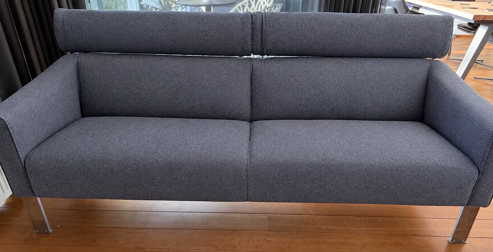 Leolux Patachou 3 ½ zits bank, kleur grijs, Ophalen, Gebruikt, Minder dan 75 cm, Driepersoons
