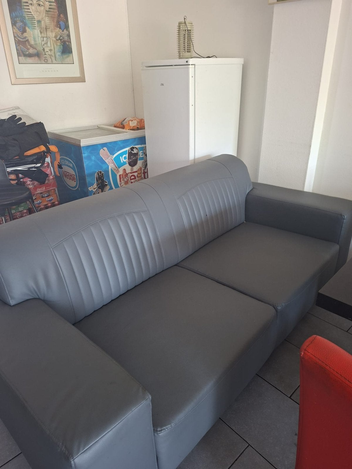 Nieuwe  sofa bank, Ophalen