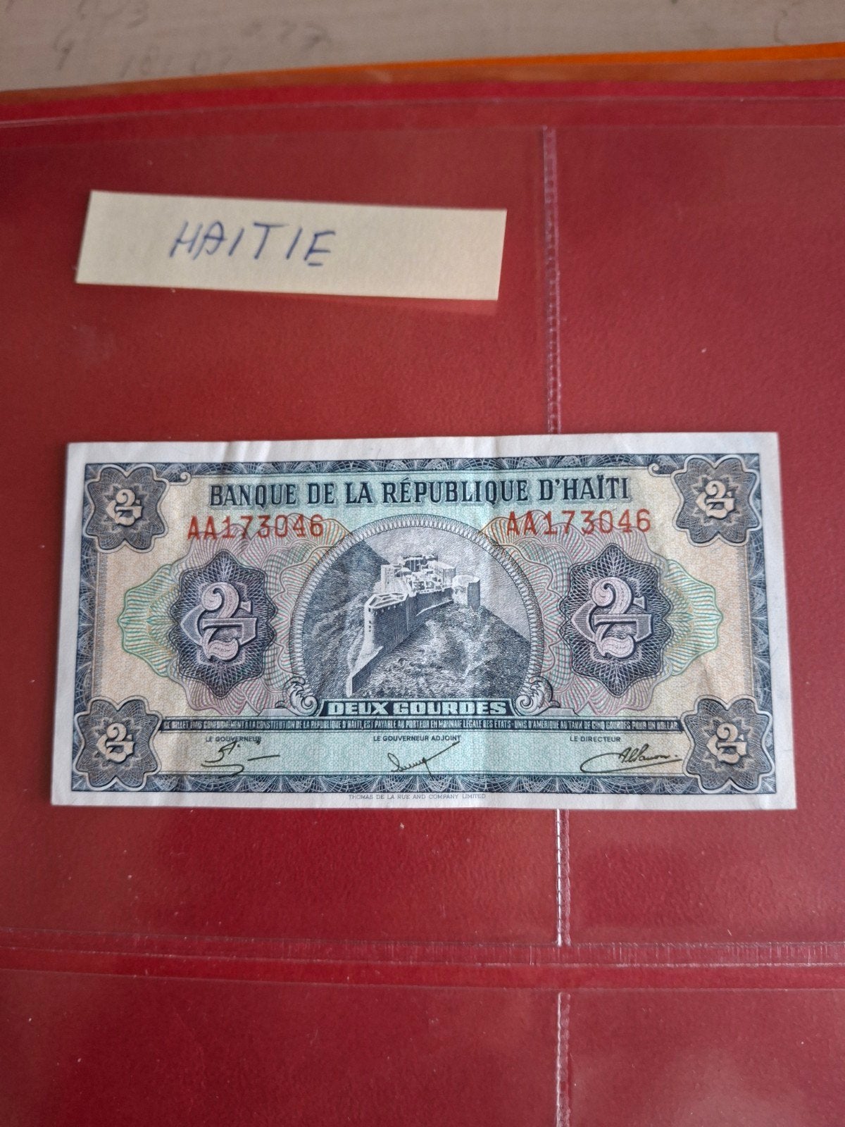 Haïti 2 Gourdes Bankbiljet, Ophalen of Verzenden, Midden-Amerika, Los biljet
