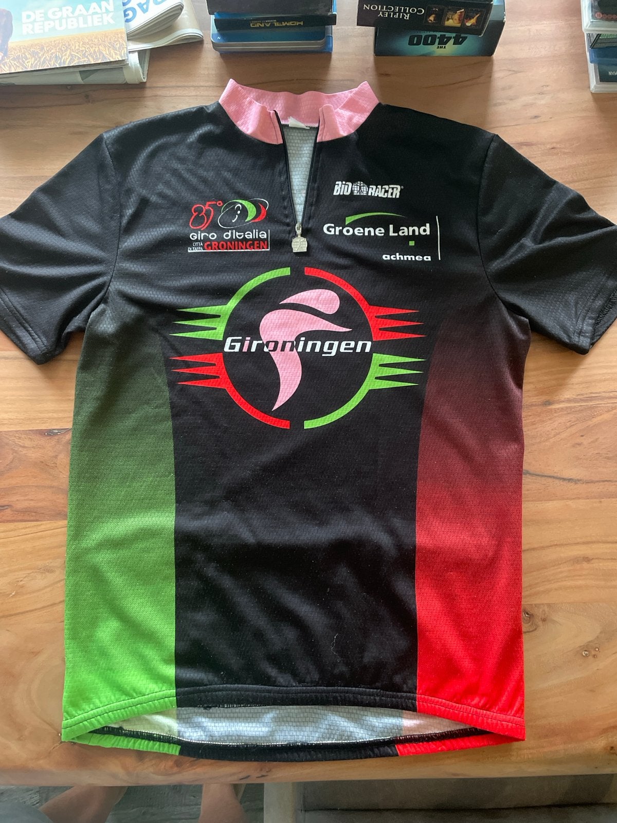 Fiets shirt Giro d'Italia Groningen Bio Racer, Maat 48/50 (M), Zwart, Ophalen of Verzenden, Zo goed als nieuw