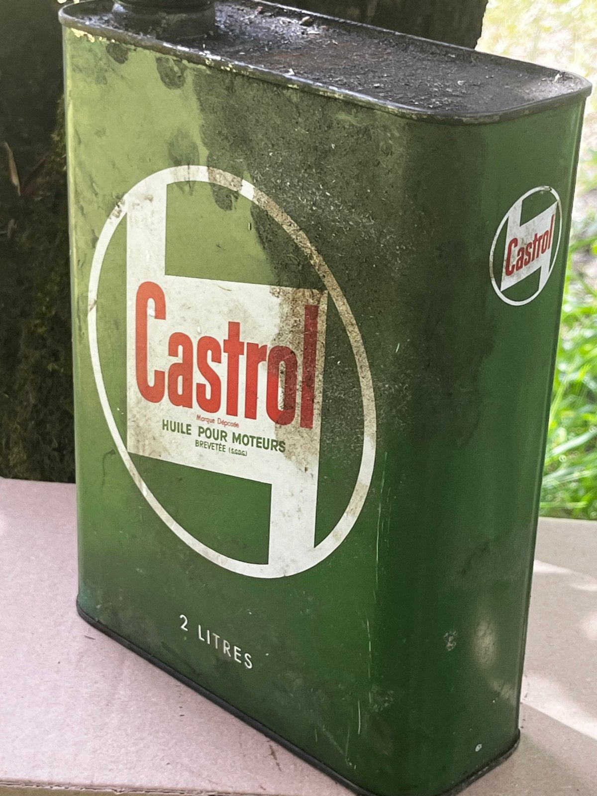 Vintage Castrol Olieblik - Leeg - 2 Liter, Verzamelen, Ophalen of Verzenden, Gebruikt