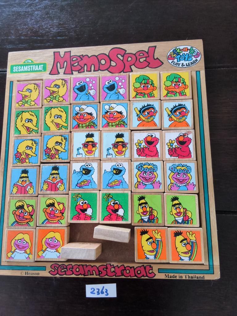 Sesamstraat Vintage Memospel, Thailand, Ophalen of Verzenden