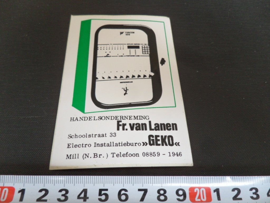sticker mill handelsonderneming fr van lanen / GEKO fancom, Ophalen, Zo goed als nieuw