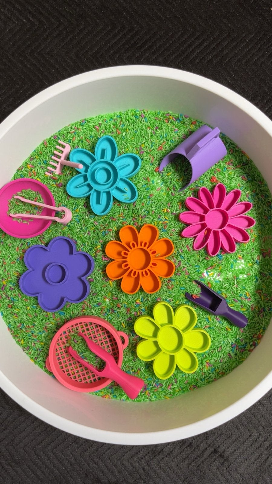 Sensorische speelset bloemen met speelrijst, Hoogersmilde Beilervaart 1, Ophalen of Verzenden, Info@sensoplay.nl, Knutselen