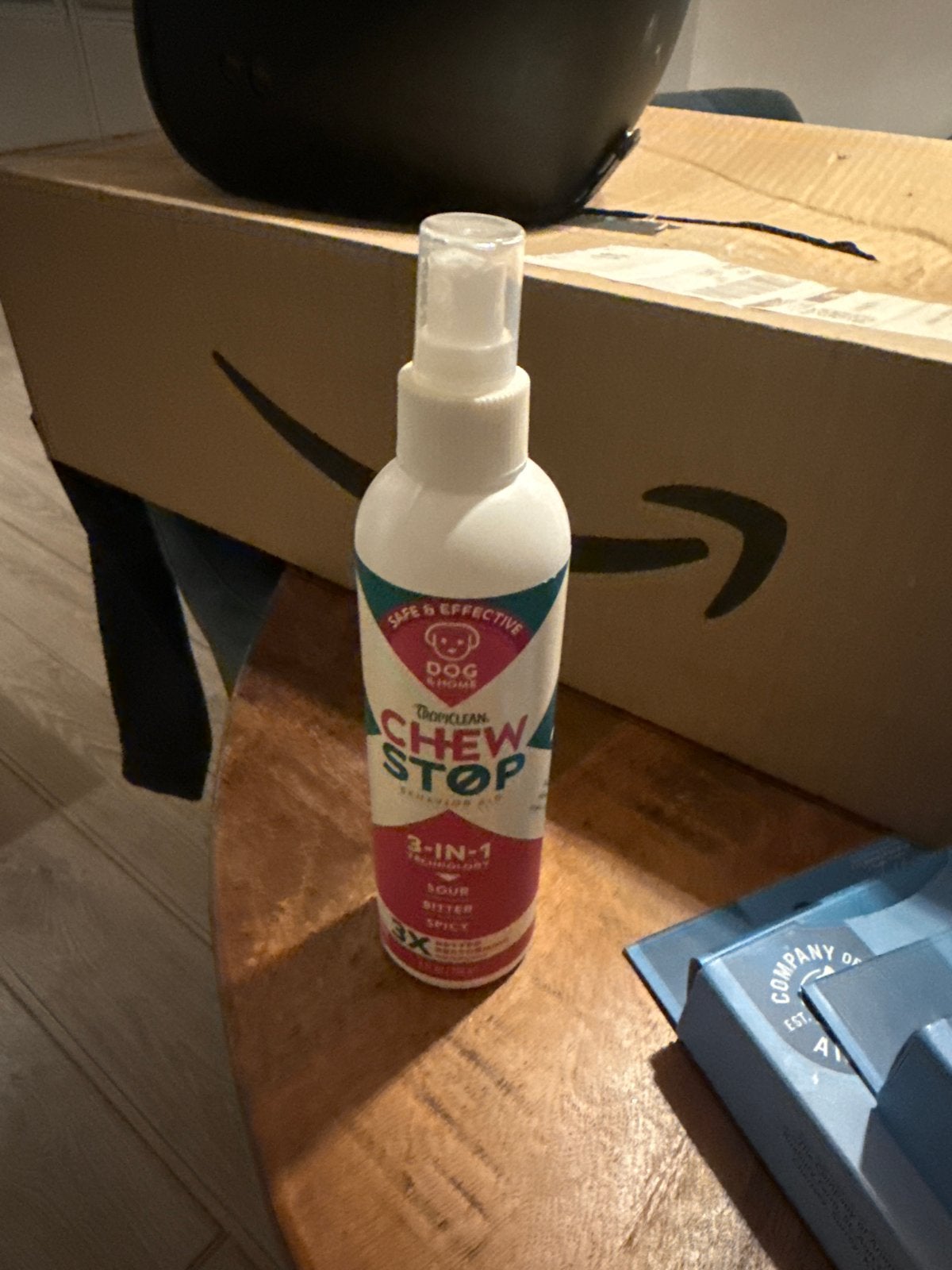 Chew stop, anti kauw spray!, Ophalen