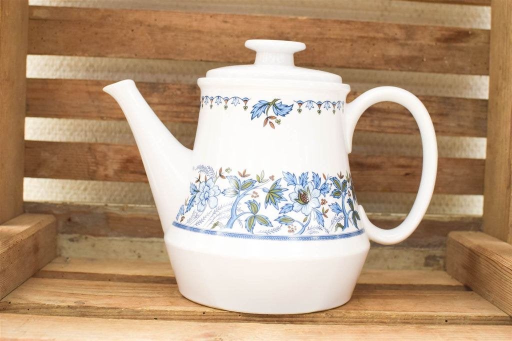 Noritake Blue Moon porseleinen koffiepot 44972, Gebruikt, Ophalen of Verzenden, Bord(en), Overige stijlen