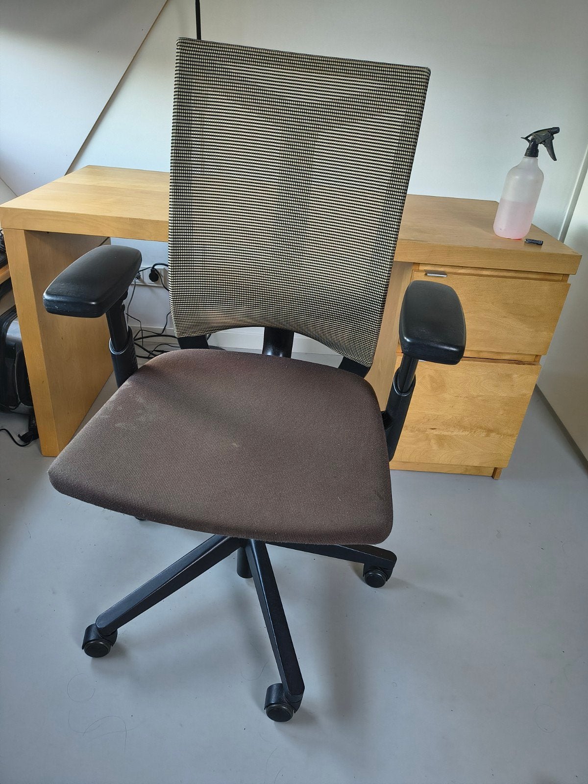 Comforto Bureaustoel - Ergonomisch en Verstelbaar, Ophalen, Gebruikt, Bruin, Bureaustoel