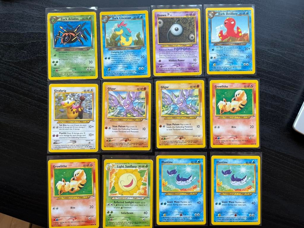Losse pokemon kaarten - neo destiny - met prijslijst, Ophalen of Verzenden, Gebruikt, Meerdere kaarten
