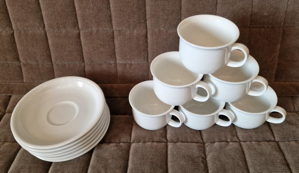 Thomas Trend wit 6 porseleinen espressokoppen+schotels nieuw, Huis en Inrichting, Keuken | Servies, Nieuw, Ophalen of Verzenden