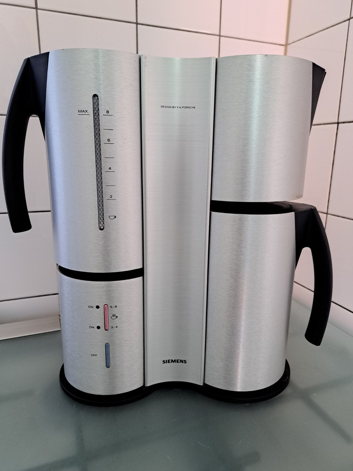 Siemens RVS Koffiezetapparaat met Thermoskan, Ophalen, Gebruikt, Koffiemachine, Gemalen koffie