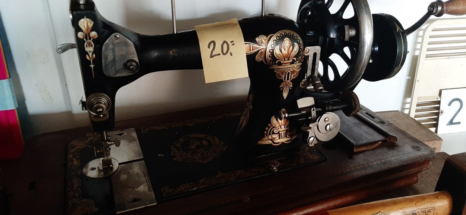 Antieke naaimachine - Decoratief object, Ophalen of Verzenden