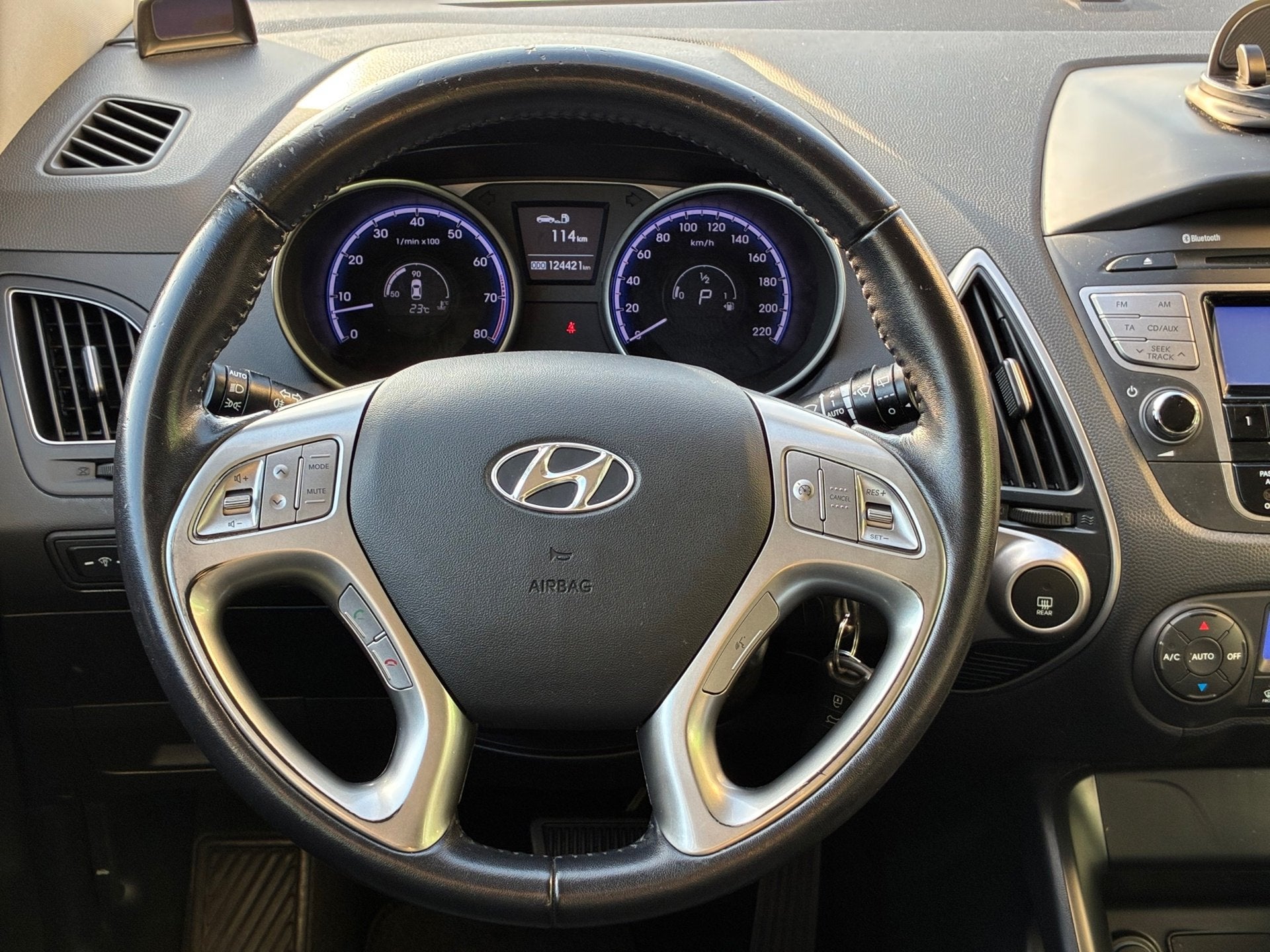 Hyundai Ix35 2.0i Style|Automaat|Climatronic|CruiseControl|T, Auto's, Gebruikt, 4 cilinders, Leder en Stof, Origineel Nederlands