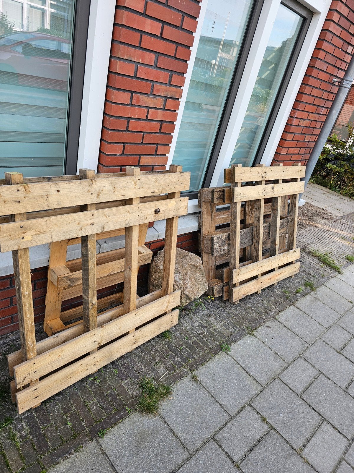 pallets gratis 4 stuks, Ophalen, Overige houtsoorten, Minder dan 200 cm, Pallet
