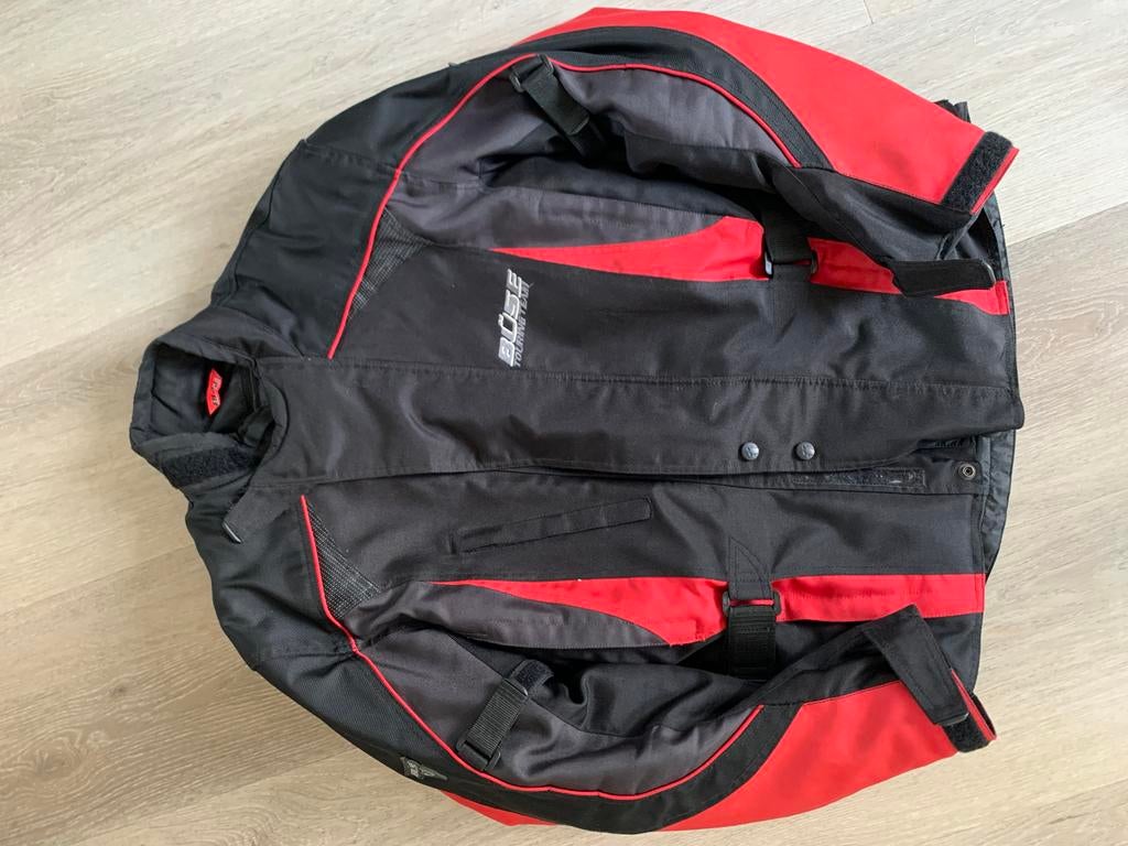 Büse Motorjas Textiel Zwart/Rood Maat M/50, Motoren, Ophalen, Tweedehands, Heren, Jas | textiel
