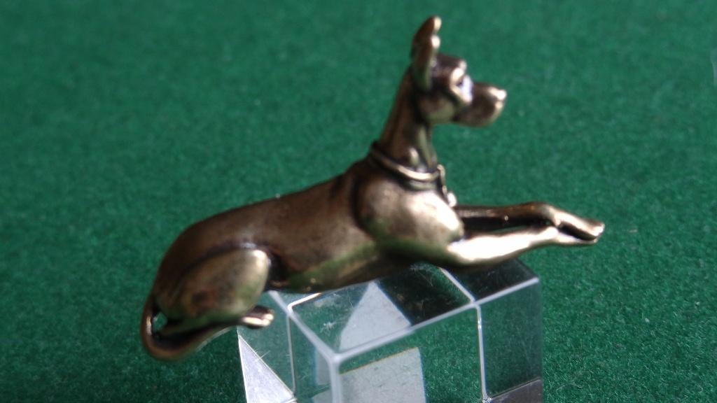 Miniatuur: Bronzen Duitse dog, Ophalen of Verzenden, Brons