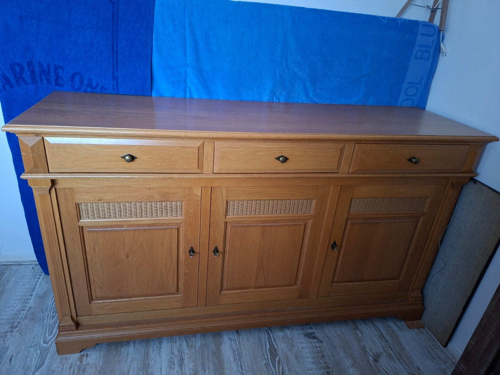 Dressoir + Hoekkast, Ophalen, Gebruikt, 75 cm of meer, Honing eiken