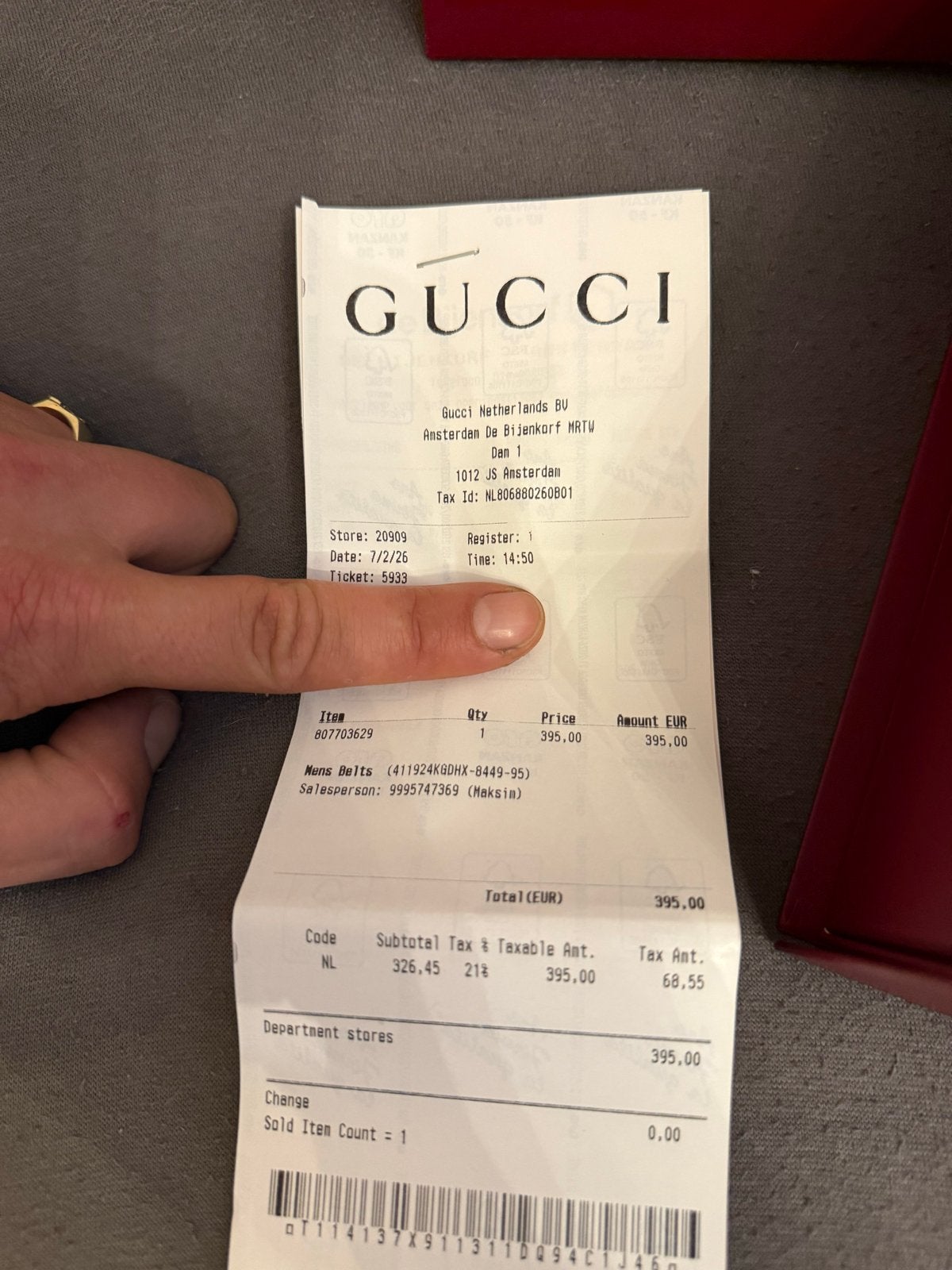 Gucci Riem 95cm - Zo goed als nieuw, Kleding | Heren, 95 tot 105 cm, Ophalen of Verzenden, Zo goed als nieuw, Riem of Ceintuur